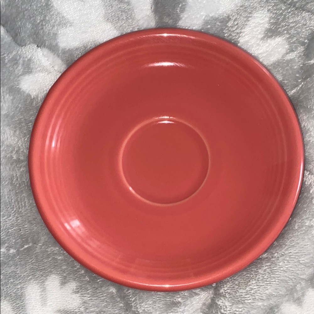 Fiesta Homer Laughlin Flamingo Ceramic Saucer Plate USA lead free
